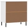OSLO solid wood sideboard with 3 drawers in white, 77x40x79.5 cm by vidaXL, Drawers - Ref: Foro24-350981, Price: 153,05 €, Di...