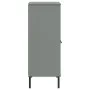 Librería patas de metal OSLO madera maciza gris 90x35x90,5 cm de vidaXL, Librerías y estanterías - Ref: Foro24-351016, Precio...