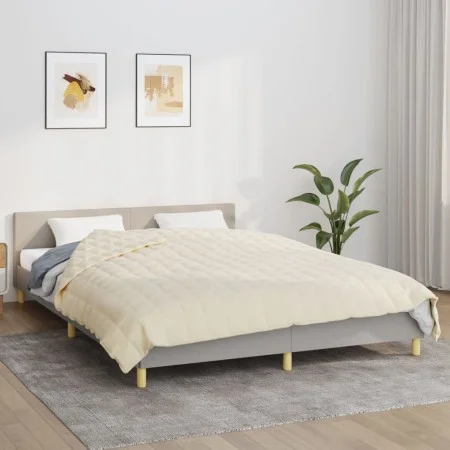 Weighted blanket in light cream fabric, 220x235 cm, 15 kg. by vidaXL, Blankets - Ref: Foro24-350819, Price: 143,23 €, Discoun...