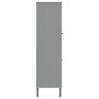 OSLO Bücherregal, Metallbeine, massives graues Holz, 90 x 35 x 128,5 cm von vidaXL, Bücherregale und Regale - Ref: Foro24-351...