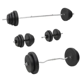 Set of bars and dumbbells with plates 120 kg by vidaXL, free weight - Ref: Foro24-3145031, Price: 358,69 €, Discount: %