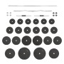 Set of bars and dumbbells with plates 120 kg by vidaXL, free weight - Ref: Foro24-3145031, Price: 416,74 €, Discount: %