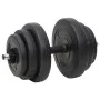 Set of bars and dumbbells with plates 120 kg by vidaXL, free weight - Ref: Foro24-3145031, Price: 358,69 €, Discount: %