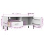 Mueble de TV con patas de metal OSLO madera maciza pino blanco de vidaXL, Muebles TV - Ref: Foro24-351023, Precio: 67,95 €, D...