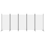 5-teiliger Raumteiler aus weißem Stoff 433x180 cm von vidaXL, Raumteiler - Ref: Foro24-350266, Preis: 56,43 €, Rabatt: %