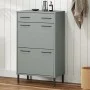 OSLO solid pine gray shoe rack with metal legs by vidaXL, Shoe racks and shoe organizers - Ref: Foro24-350983, Price: 125,19 ...
