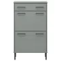 OSLO solid pine gray shoe rack with metal legs by vidaXL, Shoe racks and shoe organizers - Ref: Foro24-350983, Price: 125,19 ...