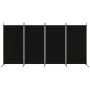 Divider screen with 4 black fabric panels 346x180 cm by vidaXL, Room dividers - Ref: Foro24-350265, Price: 47,69 €, Discount: %