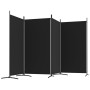 Divider screen with 4 black fabric panels 346x180 cm by vidaXL, Room dividers - Ref: Foro24-350265, Price: 47,69 €, Discount: %