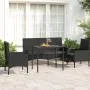 Garden set with cushions 4 pieces black synthetic rattan by vidaXL, Garden sets - Ref: Foro24-319506, Price: 200,64 €, Discou...
