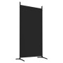 Biombo divisor de 4 paneles de tela negro 346x180 cm