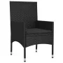 Garden set with cushions 4 pieces black synthetic rattan by vidaXL, Garden sets - Ref: Foro24-319506, Price: 200,64 €, Discou...