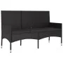 Garden set with cushions 4 pieces black synthetic rattan by vidaXL, Garden sets - Ref: Foro24-319506, Price: 200,64 €, Discou...
