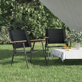 Sillas de camping 2 uds tela Oxford negro 54x55x78 cm de vidaXL, Sillas de jardín - Ref: Foro24-319485, Precio: 95,00 €, Desc...