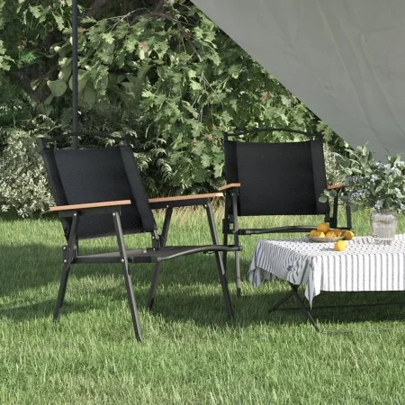 Sillas de camping 2 uds tela Oxford negro 54x55x78 cm de vidaXL, Sillas de jardín - Ref: Foro24-319485, Precio: 89,50 €, Desc...