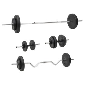 Set aus Stangen und Hanteln mit Platten 60 kg von vidaXL, freies Gewicht - Ref: Foro24-3145028, Preis: 214,96 €, Rabatt: %