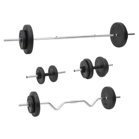 Set of bars and dumbbells with plates 60 kg by vidaXL, free weight - Ref: Foro24-3145028, Price: 208,91 €, Discount: %