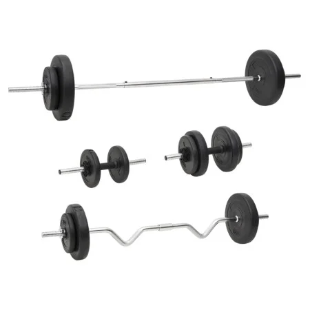 Set of bars and dumbbells with plates 60 kg by vidaXL, free weight - Ref: Foro24-3145028, Price: 172,50 €, Discount: %