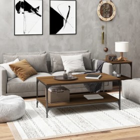 Mesa de centro madera contrachapada roble marrón 80x50x40 cm de vidaXL, Mesas de centro - Ref: Foro24-819371, Precio: 46,03 €...