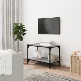 Sonoma gray plywood and steel TV cabinet 60x33x41 cm by vidaXL, TV Furniture - Ref: Foro24-819320, Price: 33,44 €, Discount: %