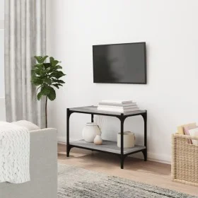 Sonoma gray plywood and steel TV cabinet 60x33x41 cm by vidaXL, TV Furniture - Ref: Foro24-819320, Price: 33,07 €, Discount: %