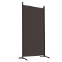 Biombo divisor de 5 paneles de tela marrón 433x180 cm de vidaXL, Divisores de ambientes - Ref: Foro24-350267, Precio: 59,96 €...