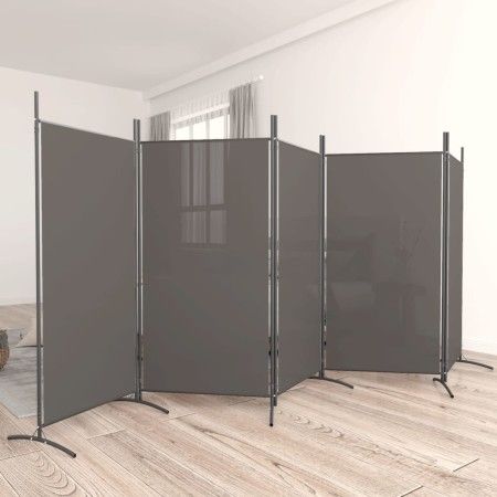 Trennwand mit 5 anthrazitgrauen Stoffbahnen 433x180 cm von vidaXL, Raumteiler - Ref: Foro24-350268, Preis: 54,99 €, Rabatt: %