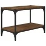 Brown oak plywood and steel TV cabinet 60x33x41 cm by vidaXL, TV Furniture - Ref: Foro24-819321, Price: 37,98 €, Discount: %