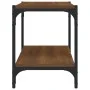 Brown oak plywood and steel TV cabinet 60x33x41 cm by vidaXL, TV Furniture - Ref: Foro24-819321, Price: 37,98 €, Discount: %