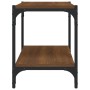 Mueble para TV contrachapada y acero roble marrón 60x33x41 cm de vidaXL, Muebles TV - Ref: Foro24-819321, Precio: 38,49 €, De...
