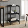 Regal aus Sperrholz und schwarzem Stahl, 40 x 33 x 70,5 cm von vidaXL, Bücherregale und Regale - Ref: Foro24-819307, Preis: 4...