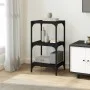Regal aus Sperrholz und schwarzem Stahl, 40 x 33 x 70,5 cm von vidaXL, Bücherregale und Regale - Ref: Foro24-819307, Preis: 4...