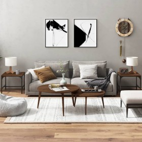 Side tables 2 units brown oak plywood 40x40x35 cm by vidaXL, Coffee table - Ref: Foro24-819411, Price: 32,80 €, Discount: %