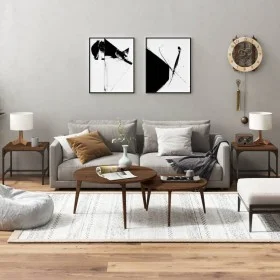 Side tables 2 units brown oak plywood 40x40x35 cm by vidaXL, Coffee table - Ref: Foro24-819411, Price: 32,80 €, Discount: %