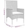 4-teiliges Gartenmöbel-Set und braune synthetische Rattankissen von vidaXL, Gartensets - Ref: Foro24-319503, Preis: 207,29 €,...