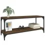 TV-Schrank aus braunem Eichensperrholz und Stahl, 100 x 33 x 41 cm von vidaXL, TV-Möbel - Ref: Foro24-819351, Preis: 50,59 €,...