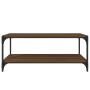 TV-Schrank aus braunem Eichensperrholz und Stahl, 100 x 33 x 41 cm von vidaXL, TV-Möbel - Ref: Foro24-819351, Preis: 51,33 €,...
