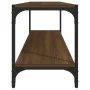 Brown oak plywood and steel TV cabinet 100x33x41 cm by vidaXL, TV Furniture - Ref: Foro24-819351, Price: 51,33 €, Discount: %