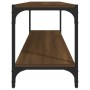 TV-Schrank aus braunem Eichensperrholz und Stahl, 100 x 33 x 41 cm von vidaXL, TV-Möbel - Ref: Foro24-819351, Preis: 51,33 €,...