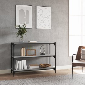 Sonoma gray plywood and steel shelving 100x33x70.5 cm by vidaXL, Bookcases and shelves - Ref: Foro24-819355, Price: 58,62 €, ...