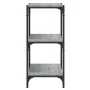 Sonoma-graues Regal aus Sperrholz und Stahl, 100 x 33 x 70,5 cm von vidaXL, Bücherregale und Regale - Ref: Foro24-819355, Pre...