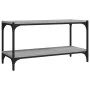 Sonoma gray plywood and steel TV cabinet 80x33x41 cm by vidaXL, TV Furniture - Ref: Foro24-819335, Price: 51,92 €, Discount: %