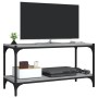 TV-Schrank aus grauem Sonoma-Sperrholz und Stahl, 80 x 33 x 41 cm von vidaXL, TV-Möbel - Ref: Foro24-819335, Preis: 52,78 €, ...