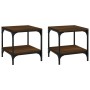 2 oak brown plywood side tables 40x40x40 cm by vidaXL, Coffee table - Ref: Foro24-819386, Price: 55,68 €, Discount: %
