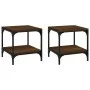2 oak brown plywood side tables 40x40x40 cm by vidaXL, Coffee table - Ref: Foro24-819386, Price: 54,98 €, Discount: %