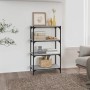 Sonoma-graues Regal aus Sperrholz und Stahl, 60 x 33 x 100 cm von vidaXL, Bücherregale und Regale - Ref: Foro24-819330, Preis...