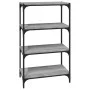 Sonoma gray plywood and steel shelving 60x33x100 cm by vidaXL, Bookcases and shelves - Ref: Foro24-819330, Price: 53,19 €, Di...