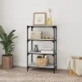 Sonoma-graues Regal aus Sperrholz und Stahl, 60 x 33 x 100 cm von vidaXL, Bücherregale und Regale - Ref: Foro24-819330, Preis...