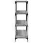 Sonoma-graues Regal aus Sperrholz und Stahl, 60 x 33 x 100 cm von vidaXL, Bücherregale und Regale - Ref: Foro24-819330, Preis...