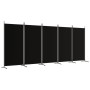 Divider screen with 5 black fabric panels 433x180 cm by vidaXL, Room dividers - Ref: Foro24-350269, Price: 60,85 €, Discount: %